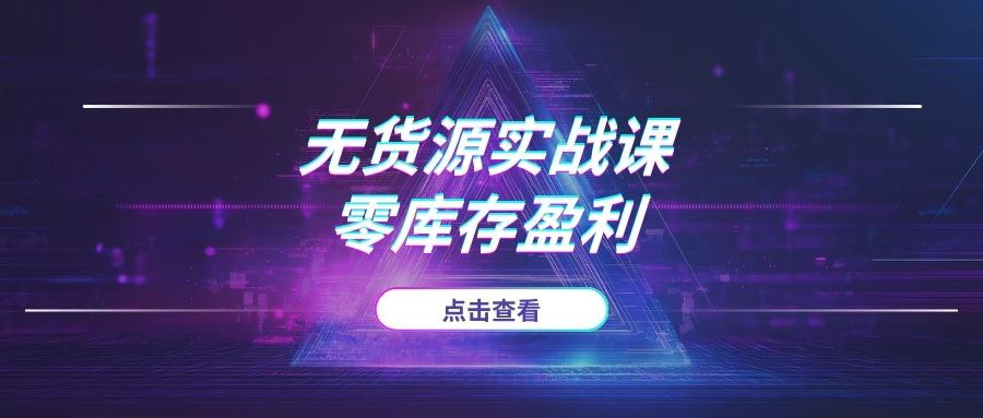 无货源实战课：零库存盈利实战，淘系拼多多运营，选品上架细节全流程-AI项目网