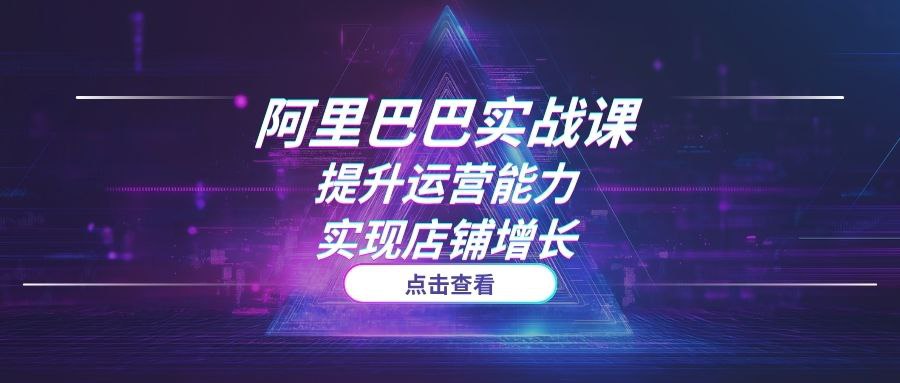 阿里巴巴实战课：掌握1688流量密码，提升运营能力，实现店铺增长-AI项目网